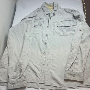 Dakota grizzley Large Men's Gray Button-Up long sleeve